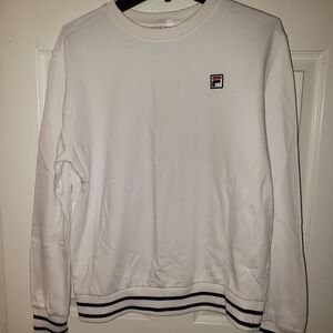 FILA -  White Crewneck Sweatshirt with Logo